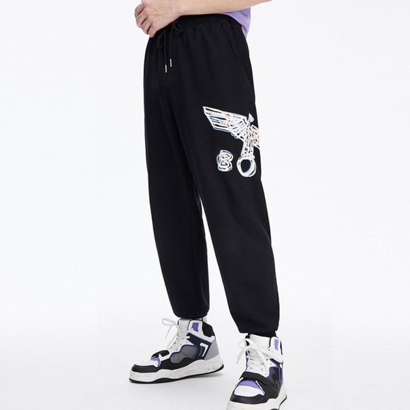 Boy London- Knitted Black graffiti Eagle Sweatpants - Picture 1 of 7